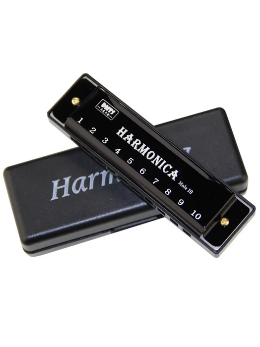 Miwayer Детская диатоническая гармоника Harmonica C 10 отверстий Чер, черный