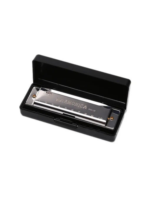 Miwayer Гармоника Harmonica C, 10 отверстий, черная, серебристый