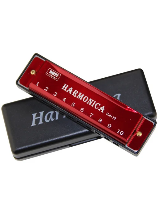Miwayer Детская диатоническая гармоника Harmonica C 10 отверстий Кра, красный