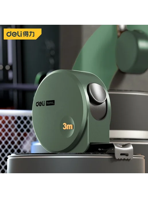 DELI Рулетка Стальная 5м green, 3M, 5 м, фото 3