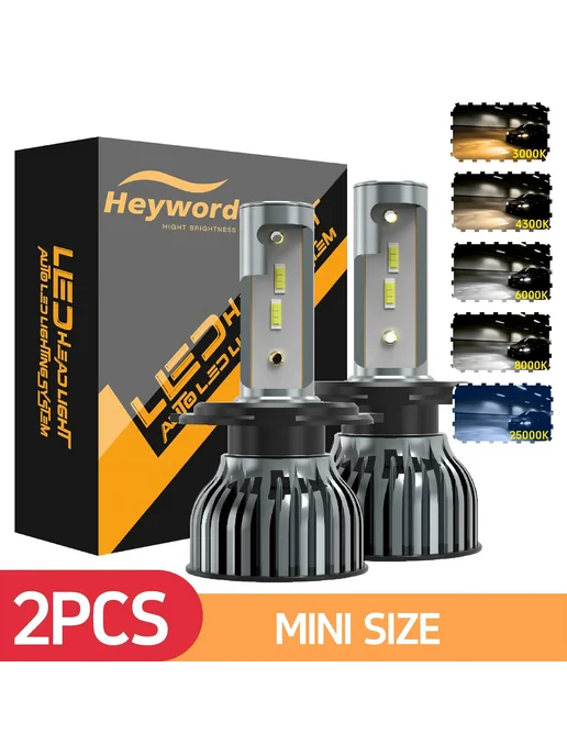 Heyword Автомобильные LED фары 8000K, H9, вариант, фото 2