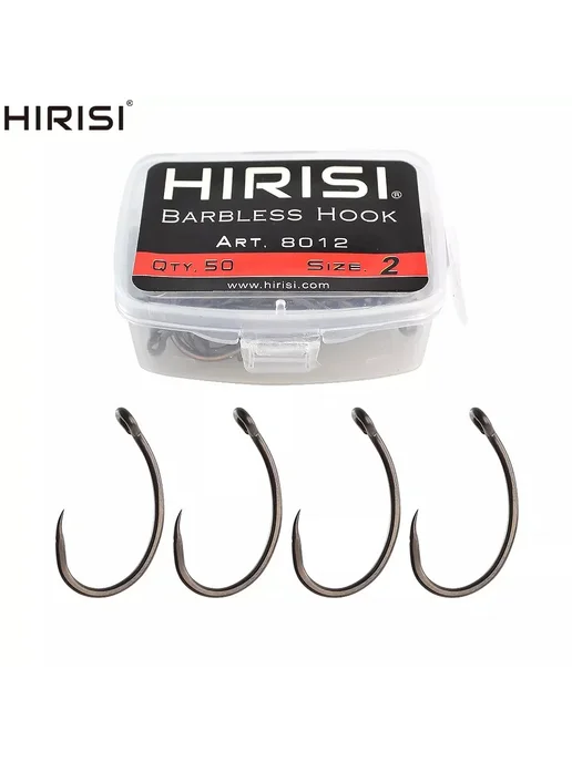 HIRISI Рыболовные крючки 8012, 100pcs size 2, 100 шт