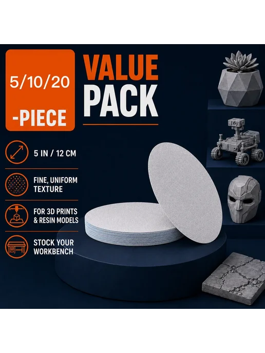 unique solution Полировальный диск для 3D-печати 2000 Grit 5, вариант, фото 4