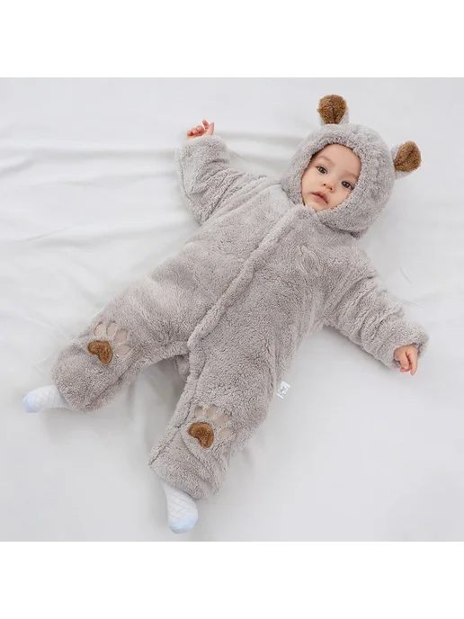 childdkivy Детский зимний комбинезон, серый