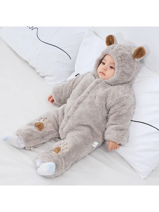 childdkivy Детский зимний комбинезон, белый, фото 2