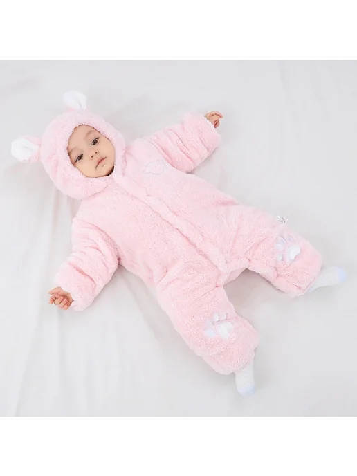 childdkivy Детский зимний комбинезон, белый, фото 4
