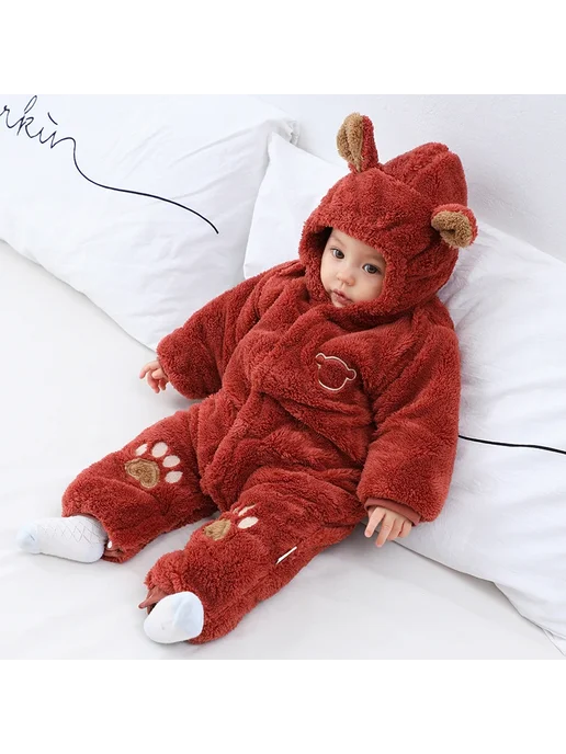 childdkivy Детский зимний комбинезон, белый, фото 7