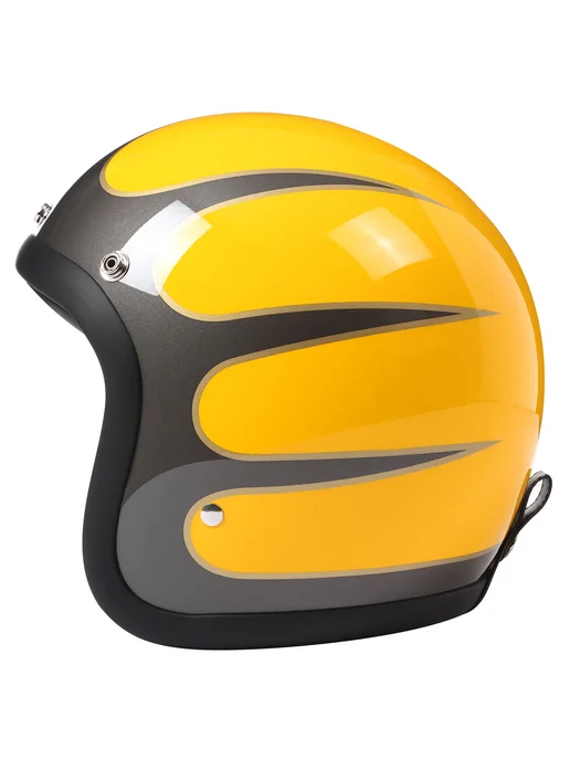 BLD Винтажный классический шлем TT&COCASCOS Cafe Racer, открытый, черный, фото 6