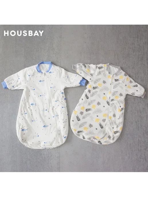HOUSBAY Детский спальный мешок из хлопка с мультяшным принтом, вариант, фото 2