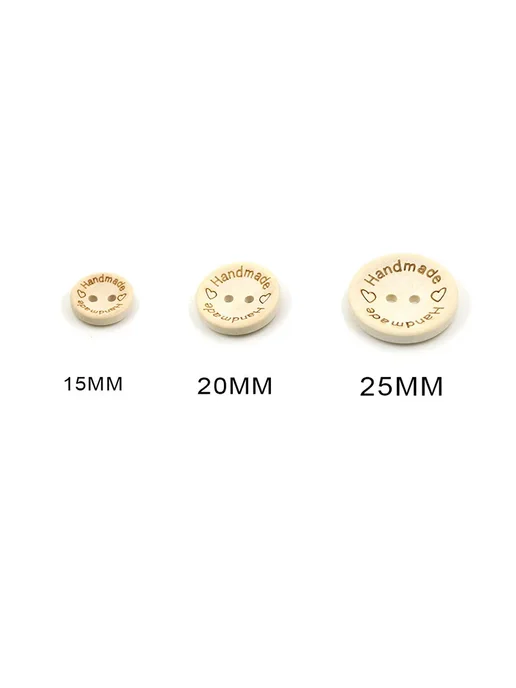 Деревянные пуговицы 50 шт. 2 отверстия 25 mm, 50pcs A, 50 шт, 50 шт, фото 7