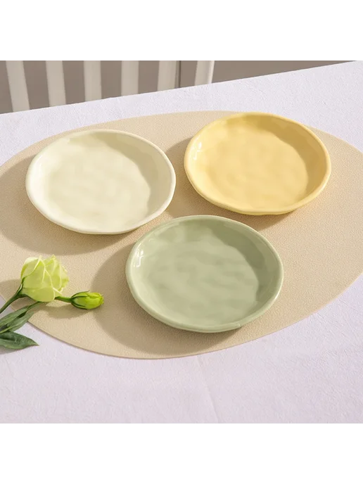 Нет бренда Керамическая тарелка для кремов и костей With rack green 4pc, зеленый, фото 7