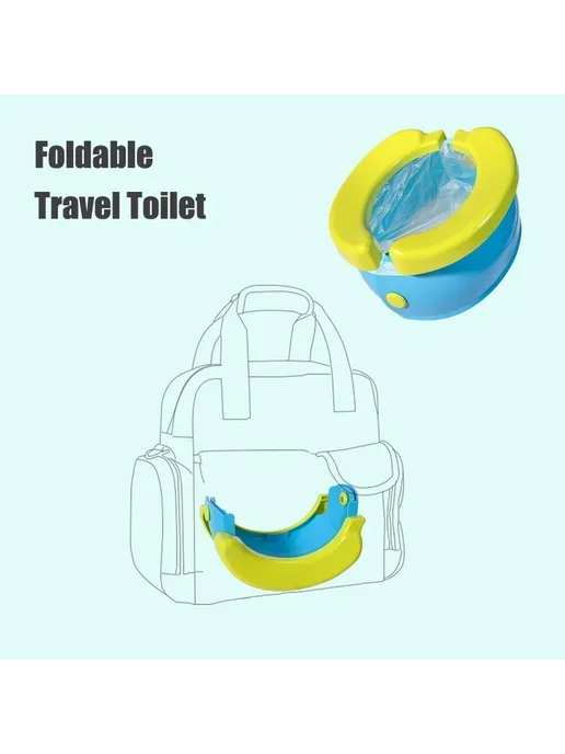 Нет бренда Детский портативный горшок Baby Training Potty Синий, potty1, синий, фото 4
