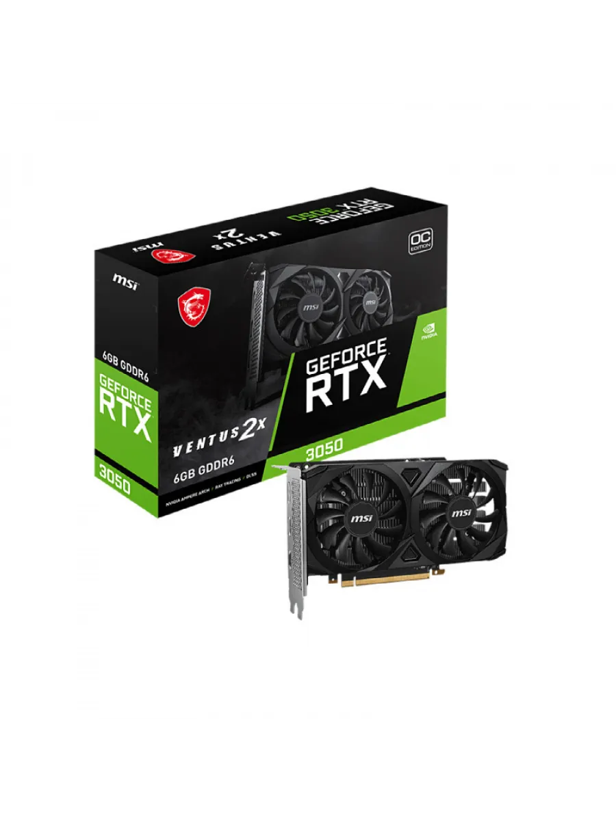 MSI Игровая видеокарта VENTUS GeForce RTX 3050 6G OC