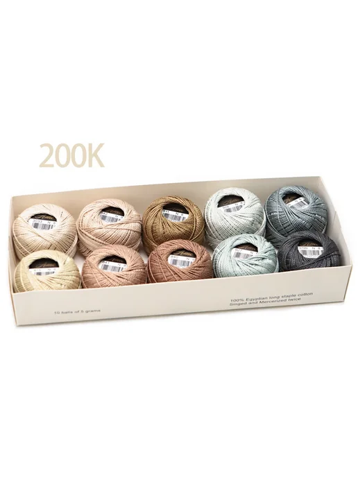 AMO Amohilos Пряжа Хлопок Египетская, Set 200K, вариант