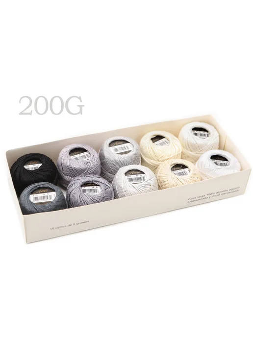 AMO Пряжа Жемчужный Хлопок Amohilos, Set 200P, 10 цветов, 10 цв., фото 5