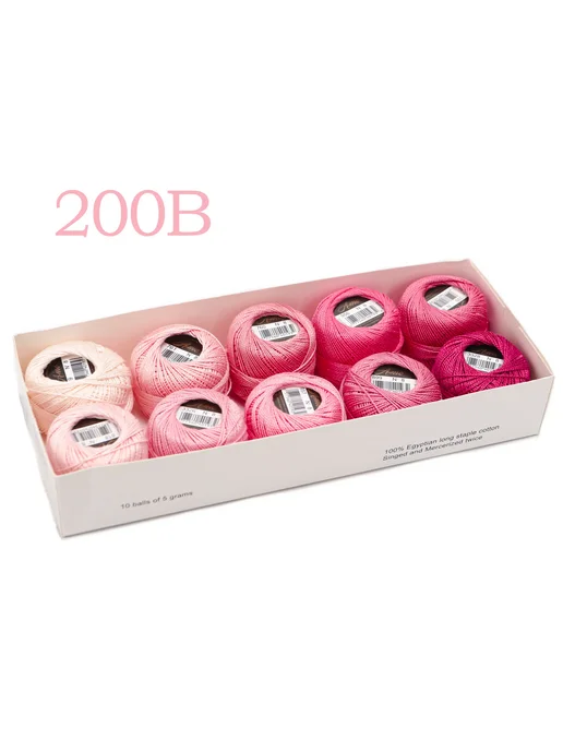 AMO Пряжа Amohilos Жемчужный Хлопок Set 200B, розовый