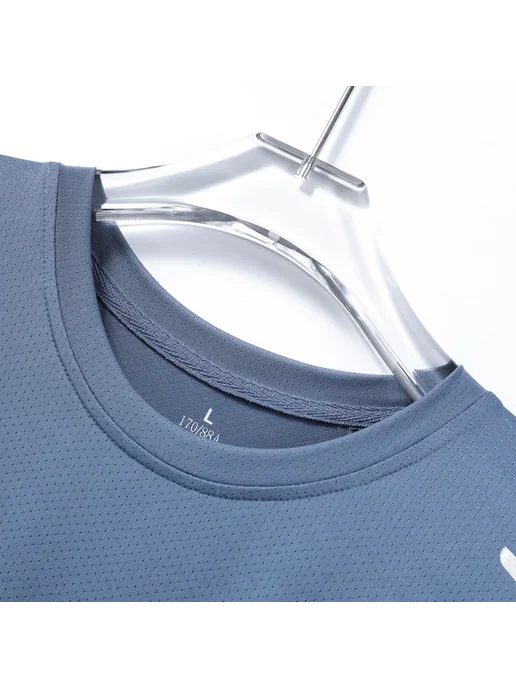 CHRLCK Мужские Быстросохнущие Футболки Для Бега, Дышащие Лет, серый, фото 6