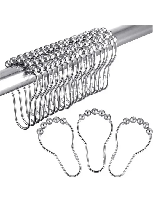 Нет бренда Металлические крючки для штор 12 шт. 12Pcs, 12 шт, 12 шт, фото 2