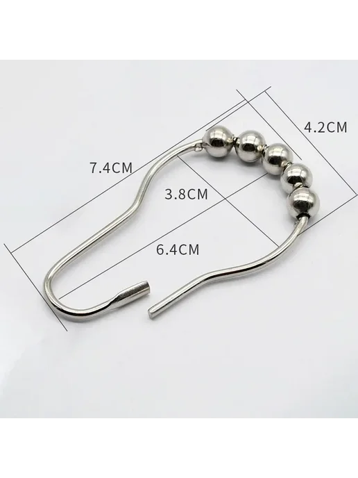 Нет бренда Металлические крючки для штор 12 шт. 12Pcs, 12 шт, 12 шт, фото 5