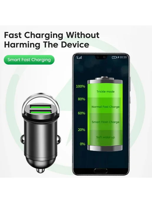 Olaf Автомобильное Зарядное Устройство Mini USB C С Двумя USB-пор, вариант, фото 7