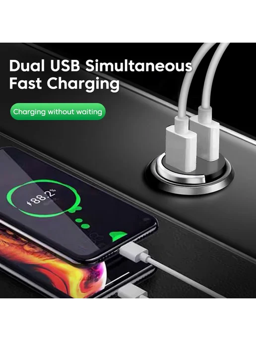 Olaf Автозарядка 100W USB A C Silver, 100 Вт, фото 4
