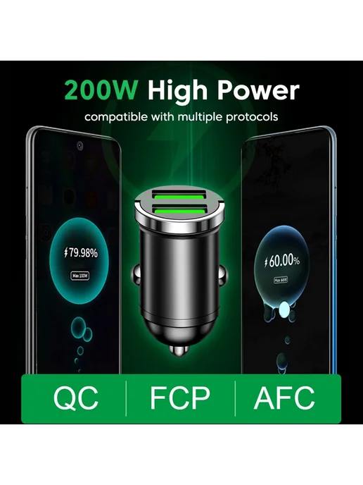 Olaf Автозарядка 100W USB A C Silver, 100 Вт, фото 6