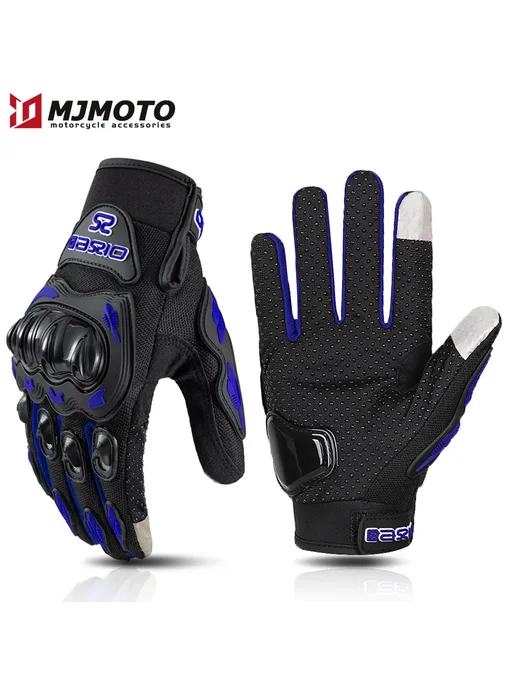 MJMOTO Синие Мотоциклетные Перчатки, Дышащие Гоночные Перчатки Для, синий