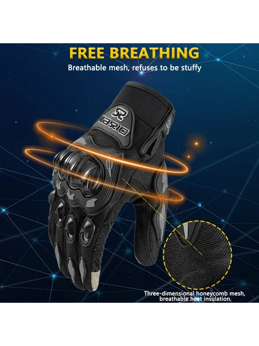 MJMOTO Синие Мотоциклетные Перчатки, Дышащие Гоночные Перчатки Для, синий, фото 3
