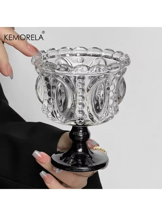 KEMORELA Стеклянная креманка прозрачная, вариант, фото 6