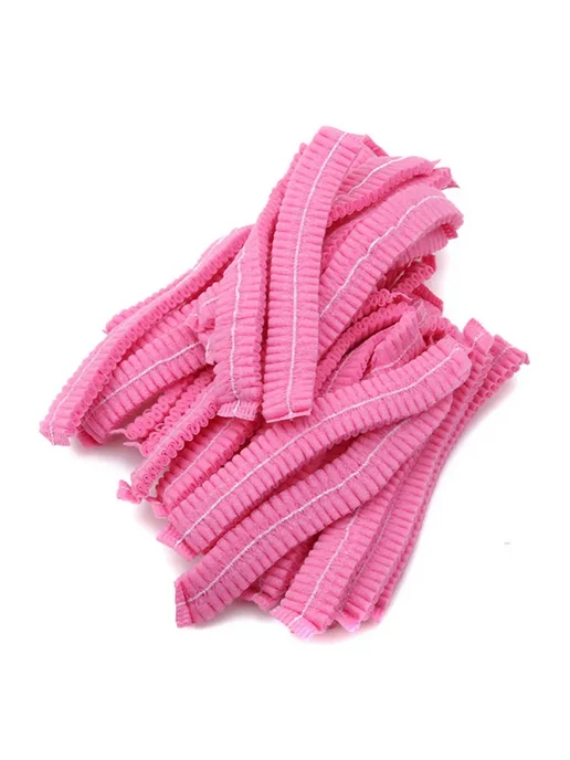Нет бренда Одноразовые шапочки для душа сине-белые 100 шт pink-100pcs, 100 шт