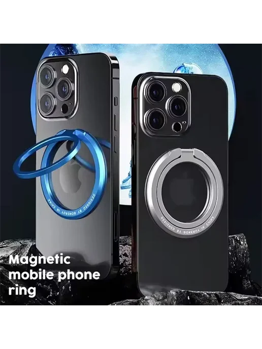 OLPAY 360-металлический магнитный кольцевой держатель для мобильно, серый, фото 3