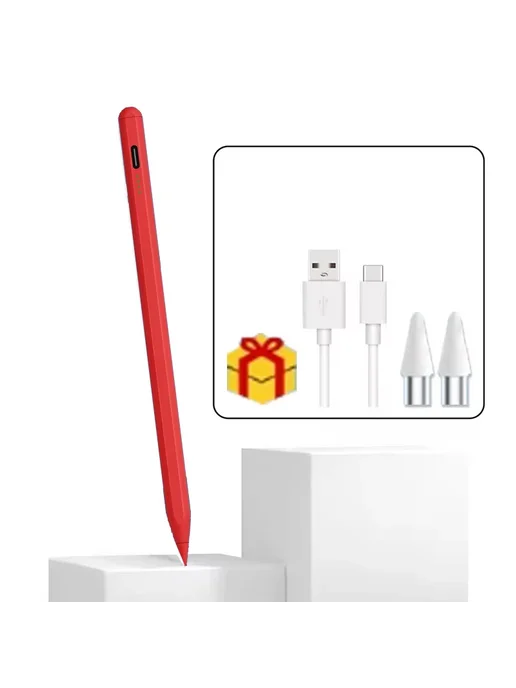 Нет бренда Красный стилус для планшетов iPad, Android, Huawei, Xiaomi, красный