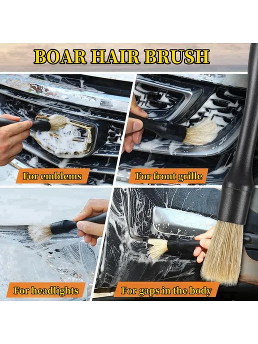 Нет бренда Набор щеток для детейлинга автомобиля 4 шт. Цвет 4PCS Brush, 4 шт, 4 шт, фото 4