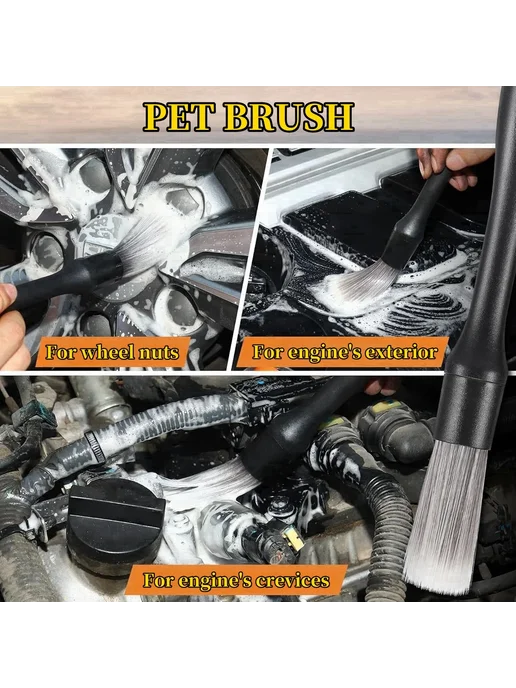 Нет бренда Набор щеток для детейлинга автомобиля 4 шт. Цвет 4PCS Brush, 4 шт, 4 шт, фото 5