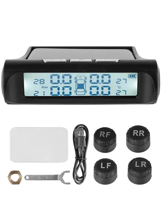 LEEPEE TPMS с датчиками, белое, солнечное питание, белый
