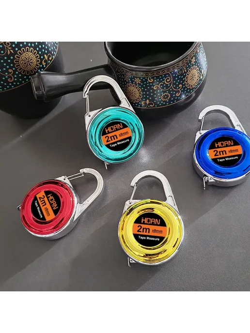HORN Мини-рулетка из нержавеющей стали 2 м Red-1PC, 2 м, фото 2