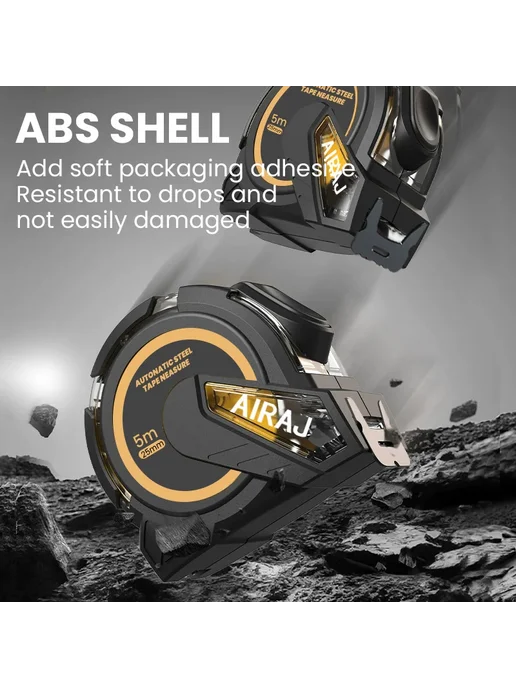 AIRAJ Рулетка 10 м, самозатягивающаяся, цвет 10 25M 1751, 10 м, фото 2