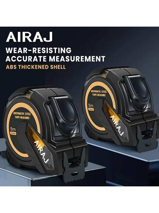 AIRAJ Рулетка 10 м, самозатягивающаяся, цвет 10 25M 1751, 10 м, фото 4