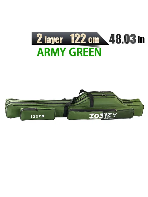 JOSBY Переноска для удочки 122см, 2 слоя, Green, зеленый