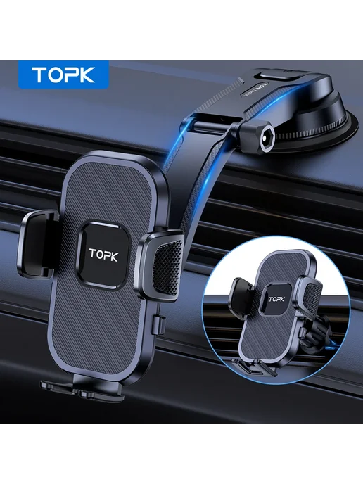 TOPK Универсальный Автомобильный Держатель Для Телефона С Гр, в упаковке 144 г, фото 2