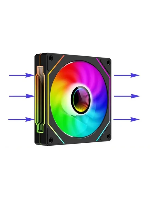 Нет бренда PRISM 4 PRO ARGB вентилятор 120 мм Black Reverse, черный