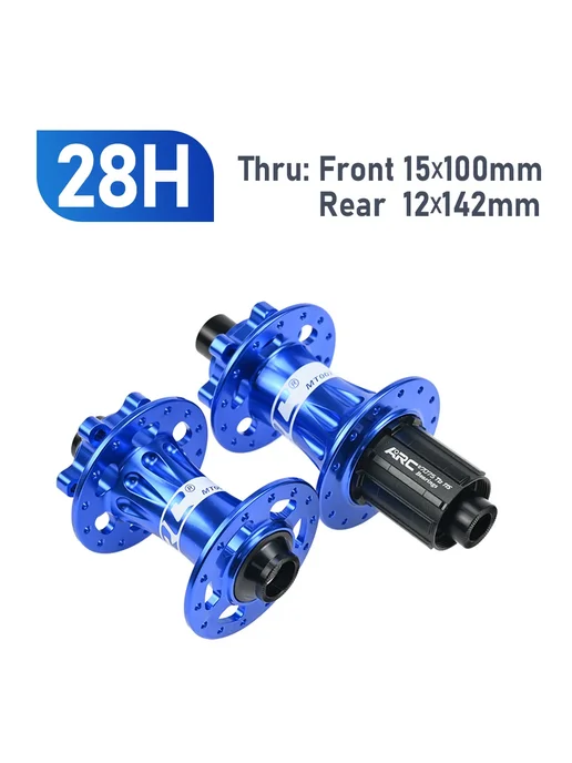 ARC MTB NBK 4 Втулка для горного велосипеда 28H Blue Thru, синий
