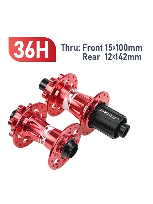 ARC MTB Втулка 36H Red Thru 15x100 12x142 мм, 15x100