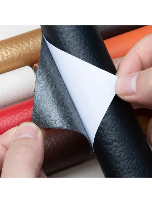 Нет бренда Искусственная кожа бордо 50x50 см, 50x50 см, фото 2