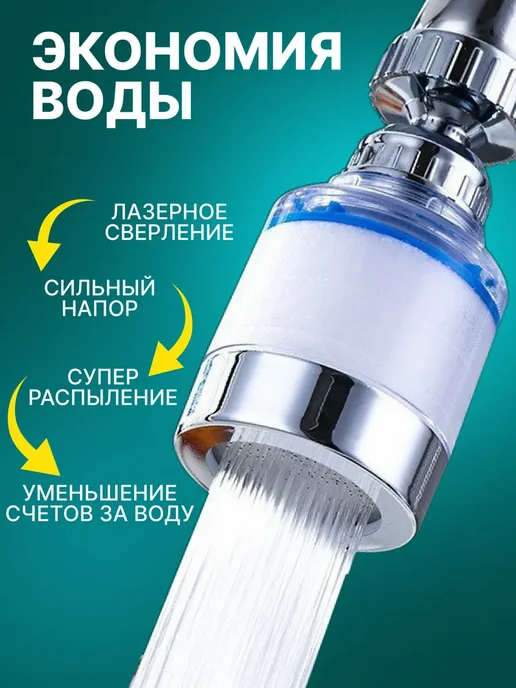 Cool aqua Фильтр для воды на кран на кухню пластиковый, белый, в упаковке 108 г, фото 6