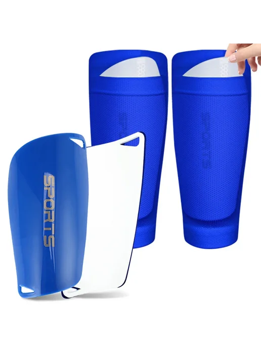 loogdeel Футбольные Защитные Накладки Sports С EVA-защитой, синий, в упаковке 79 г