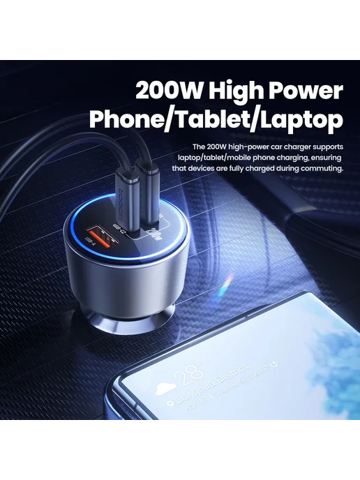 Toocki Автомобильное Зарядное Устройство USB Type C QC 4.0 P, вариант, фото 5