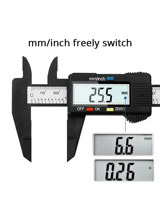 Нет бренда Цифровой штангенциркуль 6 дюймов 100 150 мм 150mm(Not batter, 100mm, фото 3