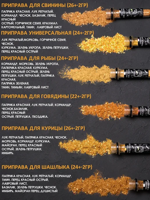 by Chef Набор специй приправ подарочный, черный, фото 6