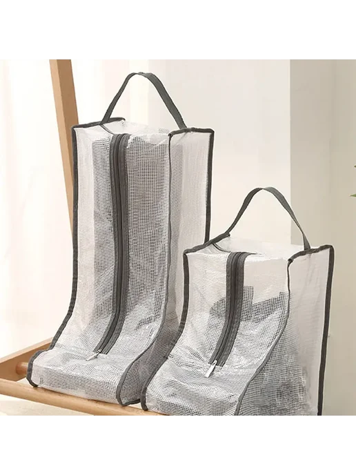 Нет бренда Чехол для обуви из ПВХ Grey Short, серый, фото 2